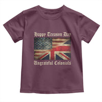 Funny Happy Treason Day Ungrateful Colonials Toddler T Shirt July 4th British Flag - Wonder Print Shop