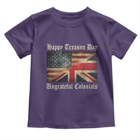 Funny Happy Treason Day Ungrateful Colonials Toddler T Shirt July 4th British Flag - Wonder Print Shop