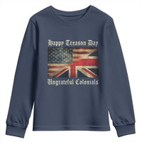 Funny Happy Treason Day Ungrateful Colonials Youth Sweatshirt July 4th British Flag - Wonder Print Shop