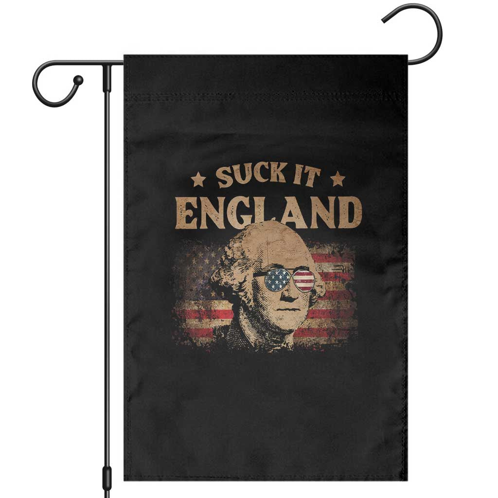 Funny Suck It England Garden Flag 4th of July George Washington 1776 - Wonder Print Shop