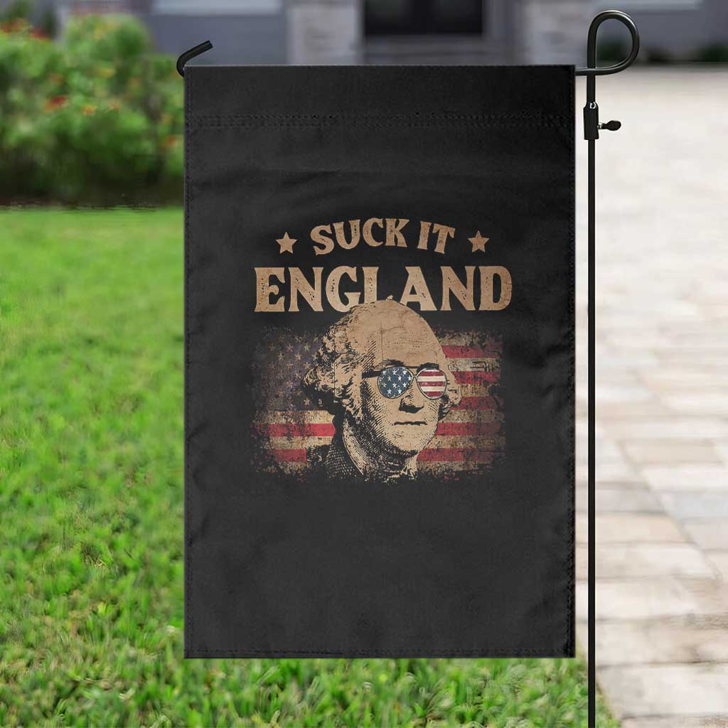 Funny Suck It England Garden Flag 4th of July George Washington 1776 - Wonder Print Shop