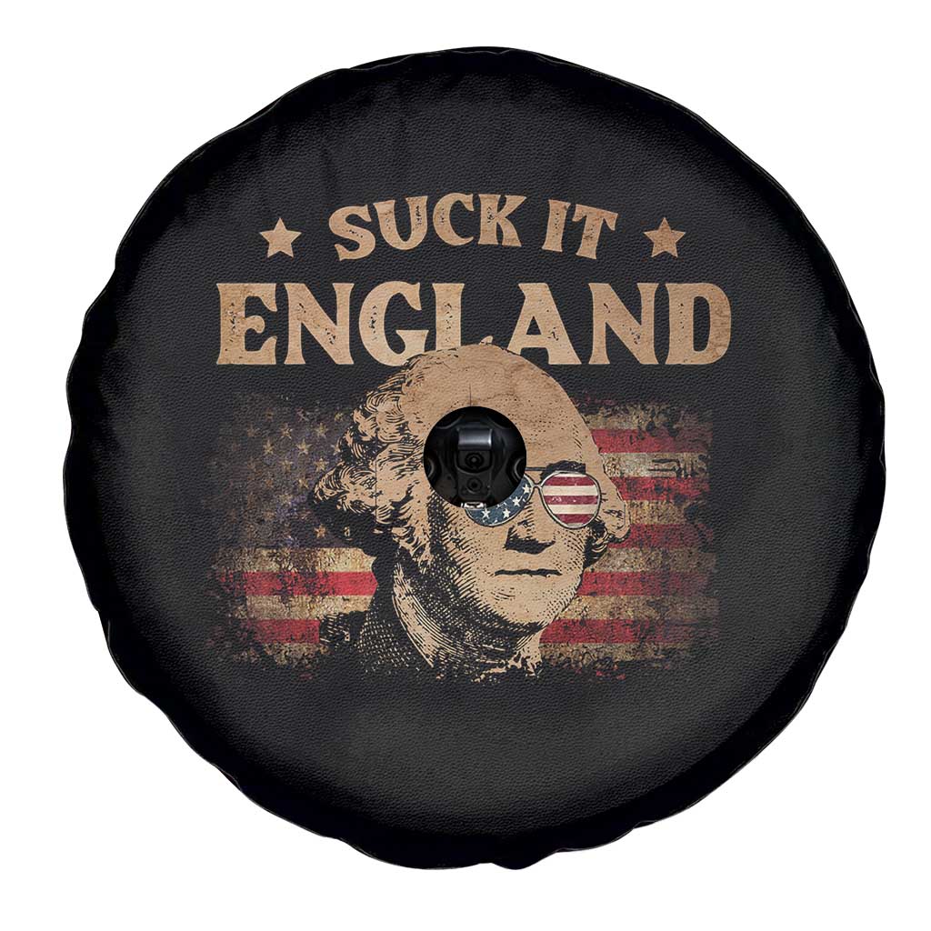 Funny Suck It England Spare Tire Cover 4th of July George Washington 1776 - Wonder Print Shop