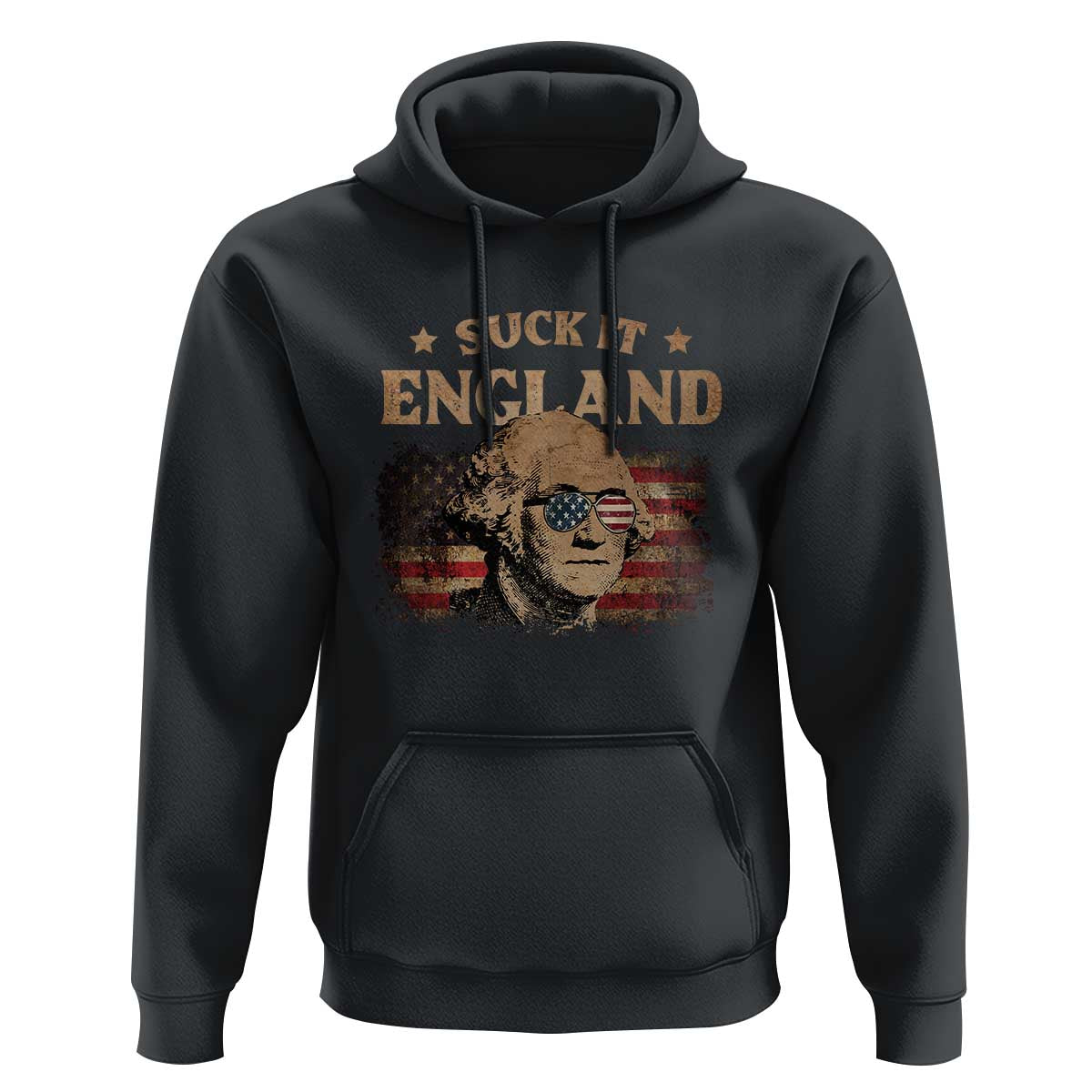 Funny Suck It England Hoodie 4th of July George Washington 1776 - Wonder Print Shop