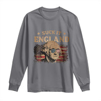 Funny Suck It England Long Sleeve Shirt 4th of July George Washington 1776 - Wonder Print Shop