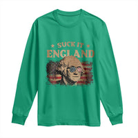 Funny Suck It England Long Sleeve Shirt 4th of July George Washington 1776 - Wonder Print Shop