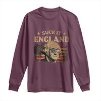 Funny Suck It England Long Sleeve Shirt 4th of July George Washington 1776 - Wonder Print Shop