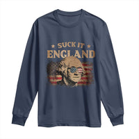Funny Suck It England Long Sleeve Shirt 4th of July George Washington 1776 - Wonder Print Shop