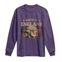 Funny Suck It England Long Sleeve Shirt 4th of July George Washington 1776 - Wonder Print Shop