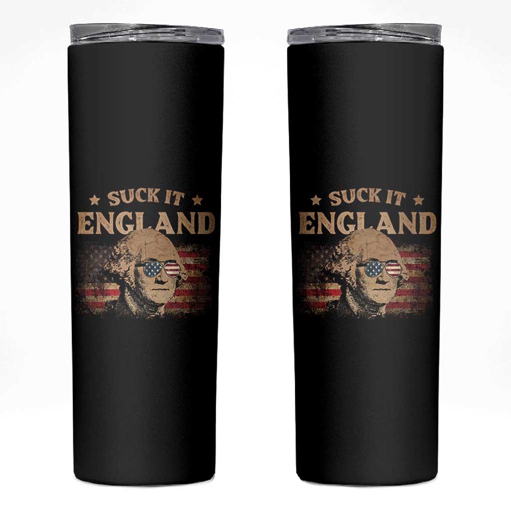 Funny Suck It England Skinny Tumbler 4th of July George Washington 1776 - Wonder Print Shop