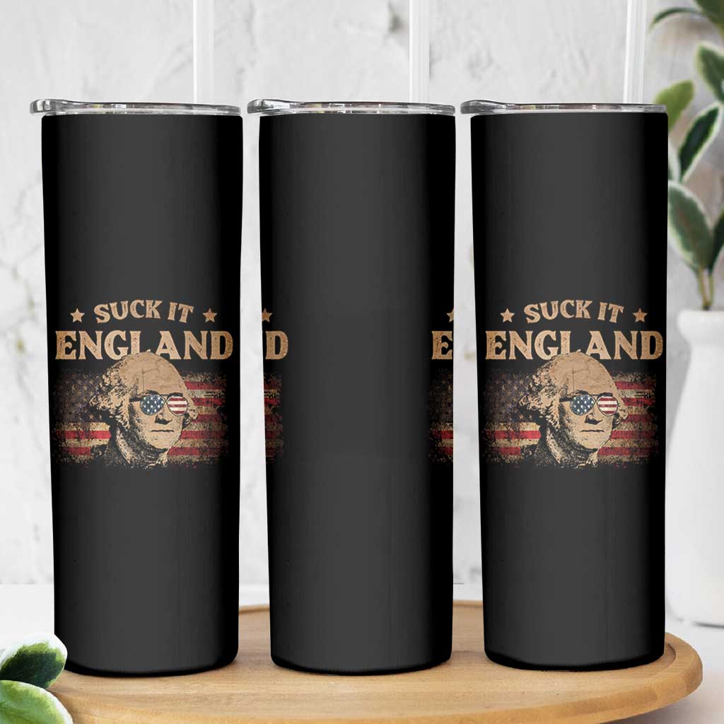 Funny Suck It England Skinny Tumbler 4th of July George Washington 1776 - Wonder Print Shop