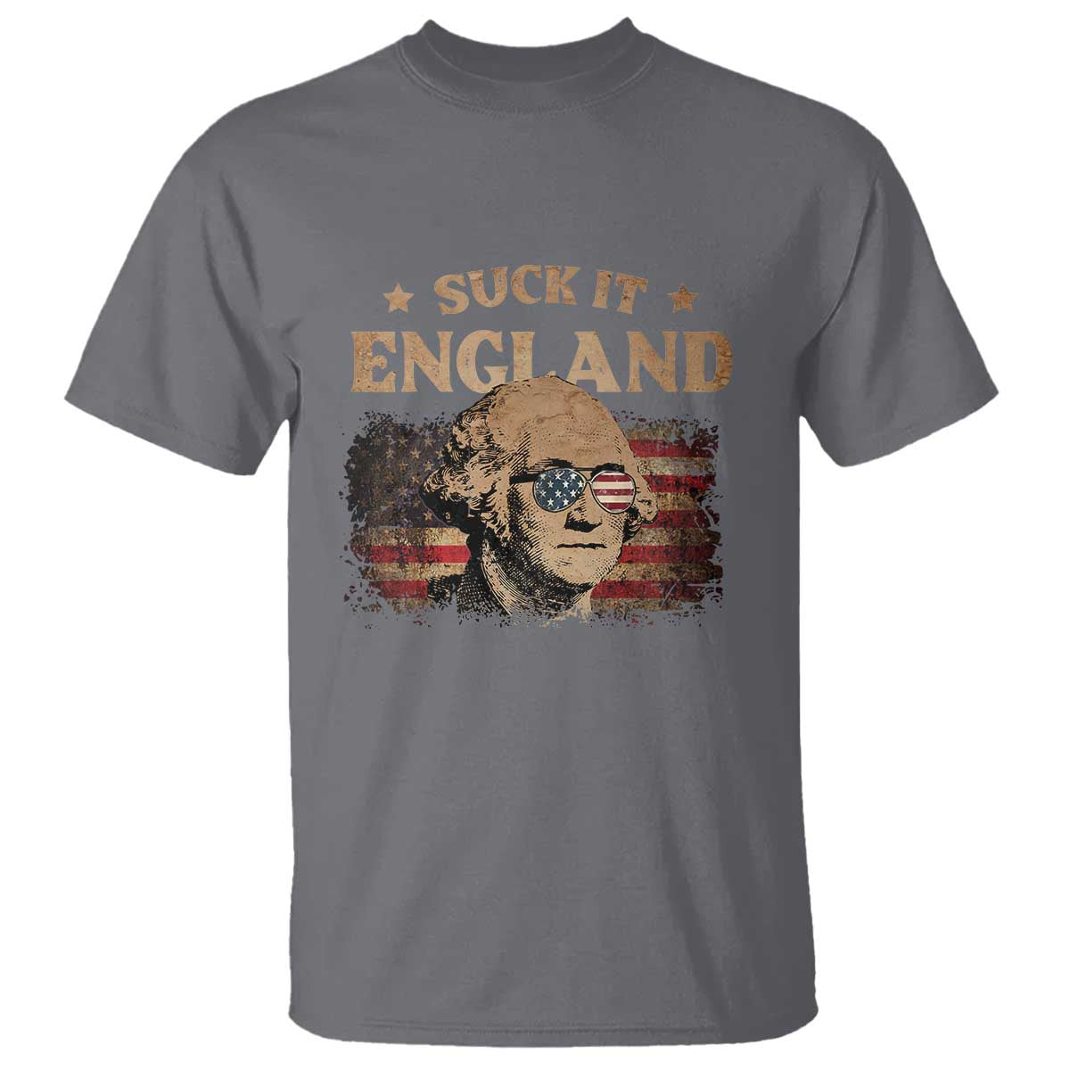 Funny Suck It England T Shirt 4th of July George Washington 1776 - Wonder Print Shop