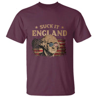Funny Suck It England T Shirt 4th of July George Washington 1776 - Wonder Print Shop