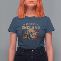 Funny Suck It England T Shirt For Women 4th of July George Washington 1776 - Wonder Print Shop