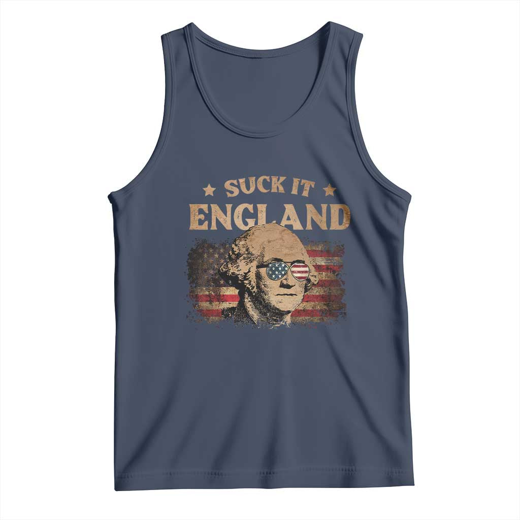 Funny Suck It England Tank Top 4th of July George Washington 1776 - Wonder Print Shop