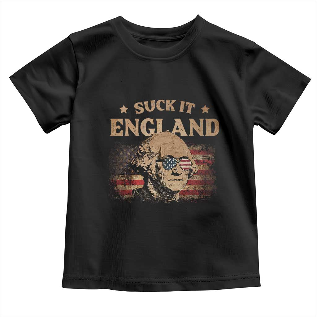 Funny Suck It England Toddler T Shirt 4th of July George Washington 1776 - Wonder Print Shop
