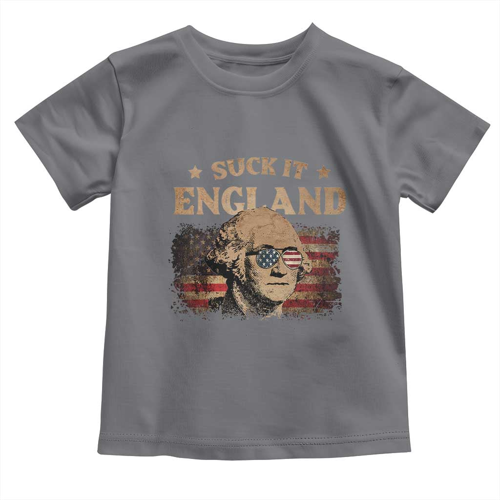 Funny Suck It England Toddler T Shirt 4th of July George Washington 1776 - Wonder Print Shop