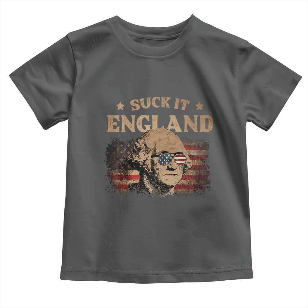 Funny Suck It England Toddler T Shirt 4th of July George Washington 1776 - Wonder Print Shop