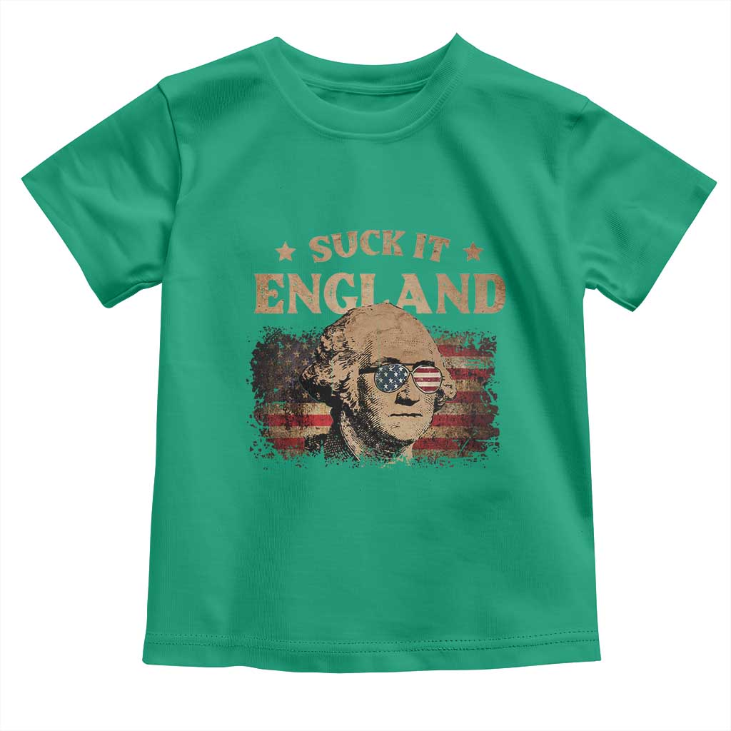Funny Suck It England Toddler T Shirt 4th of July George Washington 1776 - Wonder Print Shop