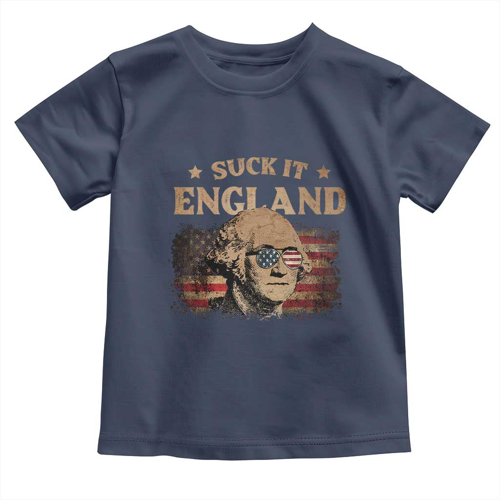 Funny Suck It England Toddler T Shirt 4th of July George Washington 1776 - Wonder Print Shop