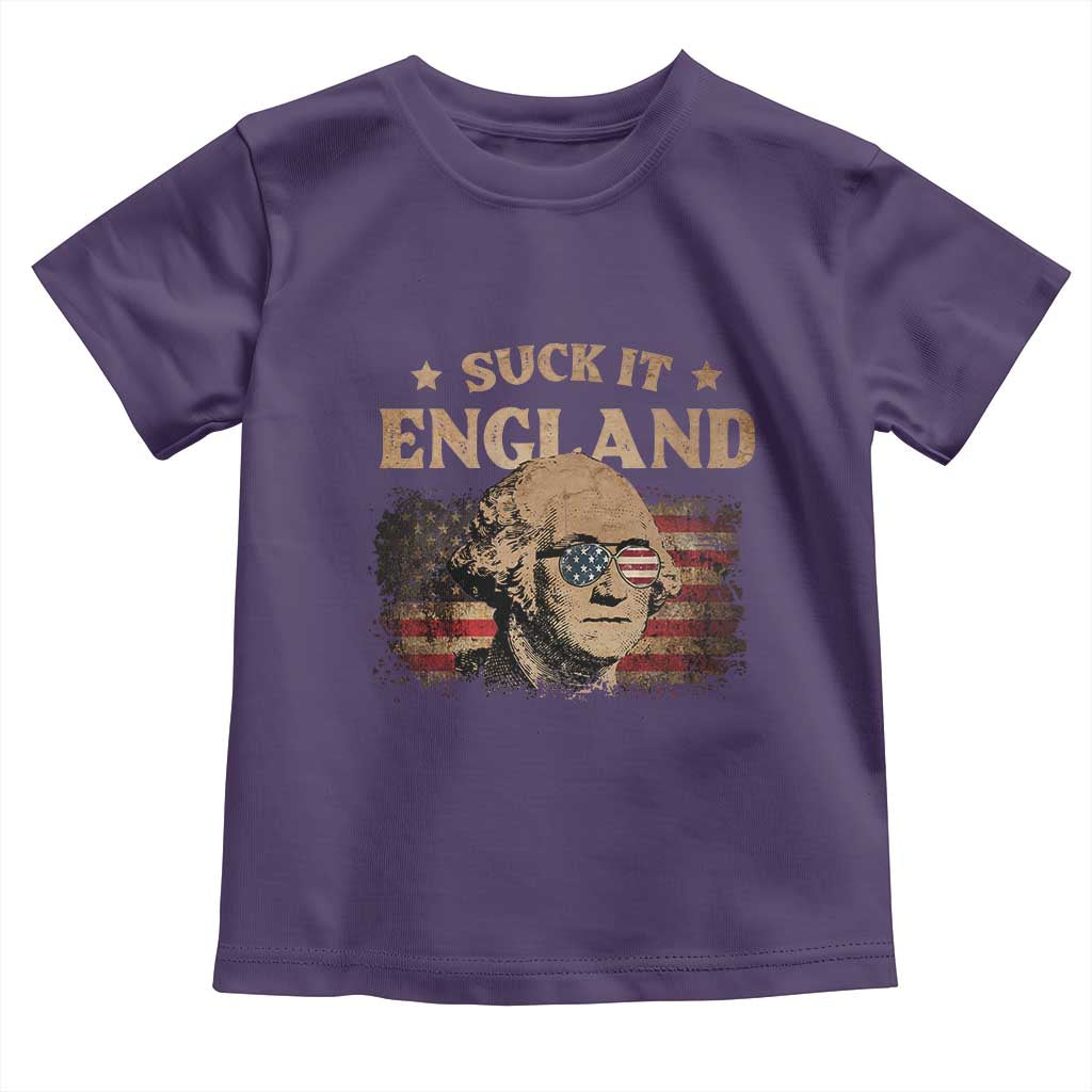 Funny Suck It England Toddler T Shirt 4th of July George Washington 1776 - Wonder Print Shop