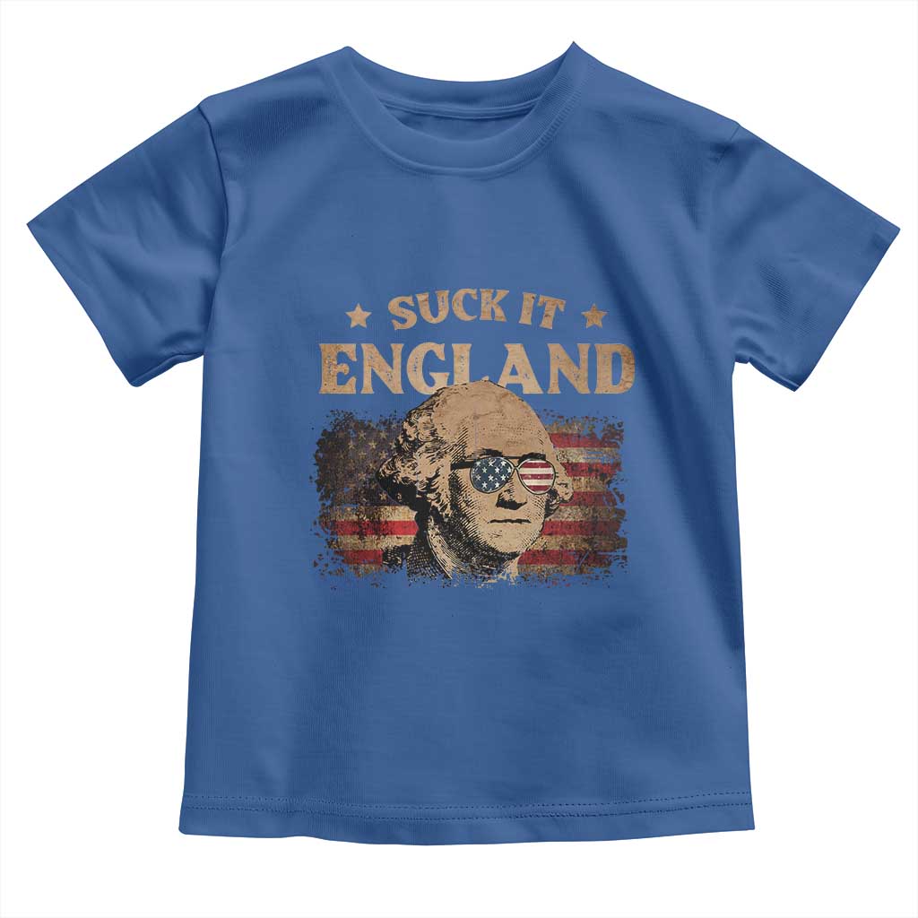 Funny Suck It England Toddler T Shirt 4th of July George Washington 1776 - Wonder Print Shop