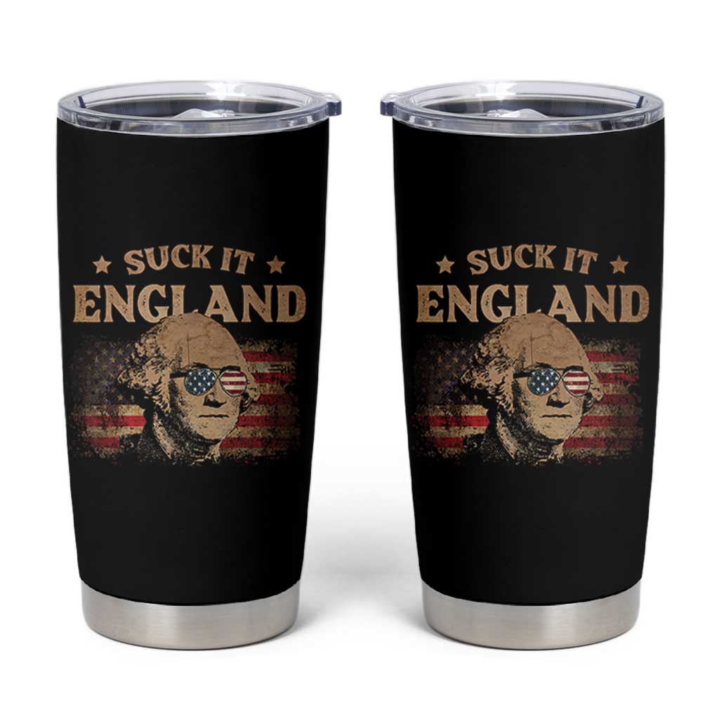Funny Suck It England Tumbler Cup 4th of July George Washington 1776 - Wonder Print Shop