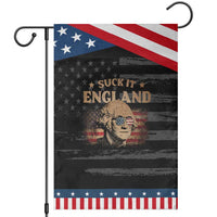 Funny Suck It England Patriotic Garden Flag 4th of July George Washington 1776