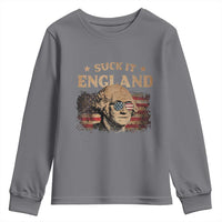 Funny Suck It England Youth Sweatshirt 4th of July George Washington 1776 - Wonder Print Shop