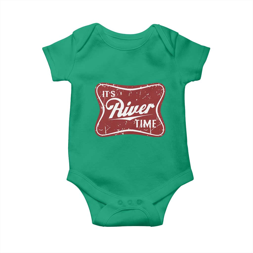 Funny It's River Time Baby Onesie River Life Summer Vacation