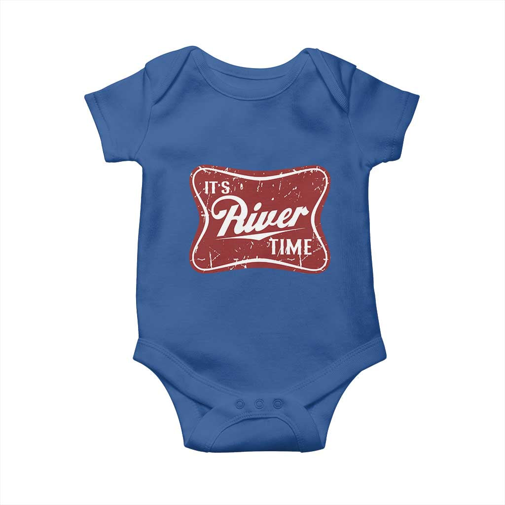 Funny It's River Time Baby Onesie River Life Summer Vacation