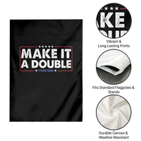Make It A Double Twin Dad Garden Flag Soon to Be Daddy Funny Father's Day