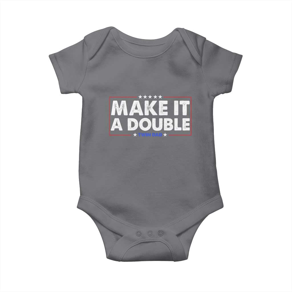 Make It A Double Twin Dad Baby Onesie Soon to Be Daddy Funny Father's Day
