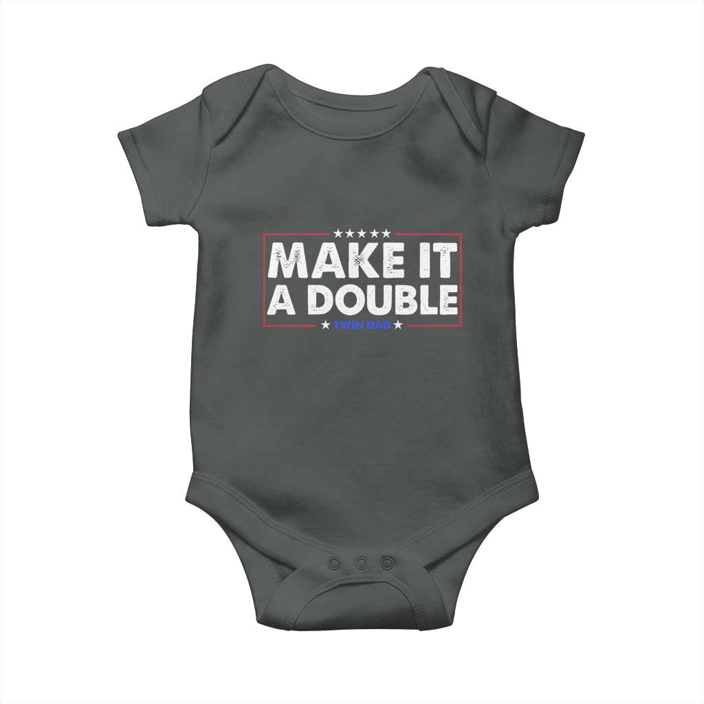 Make It A Double Twin Dad Baby Onesie Soon to Be Daddy Funny Father's Day