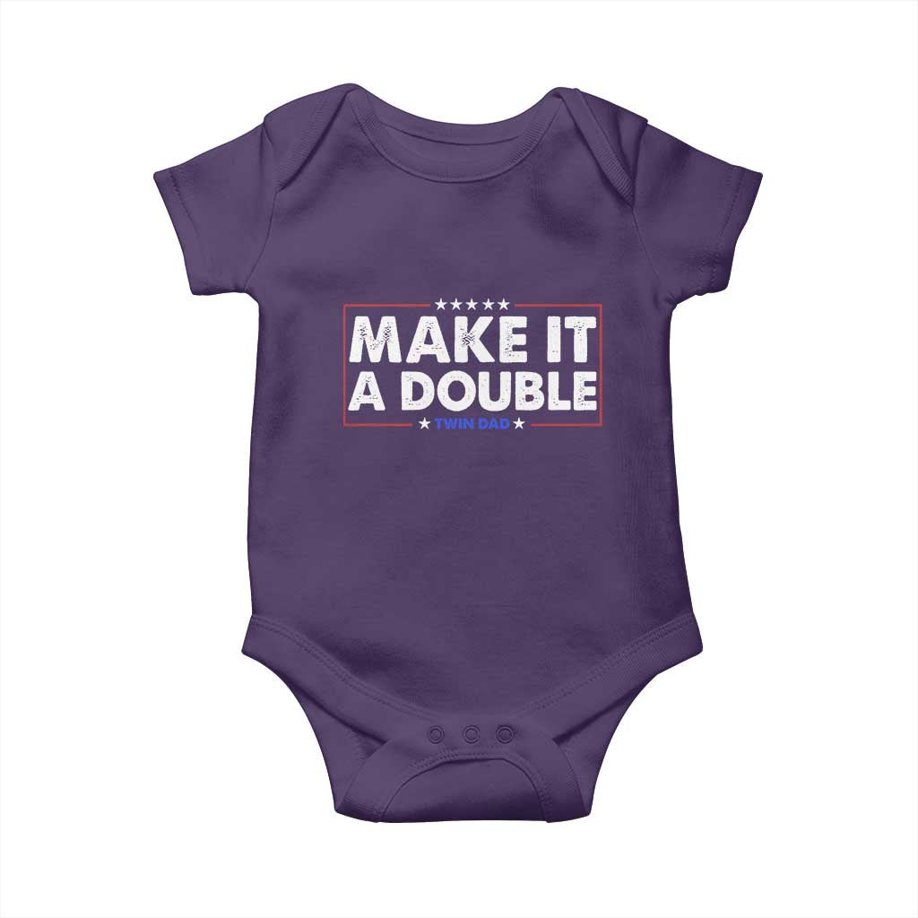 Make It A Double Twin Dad Baby Onesie Soon to Be Daddy Funny Father's Day