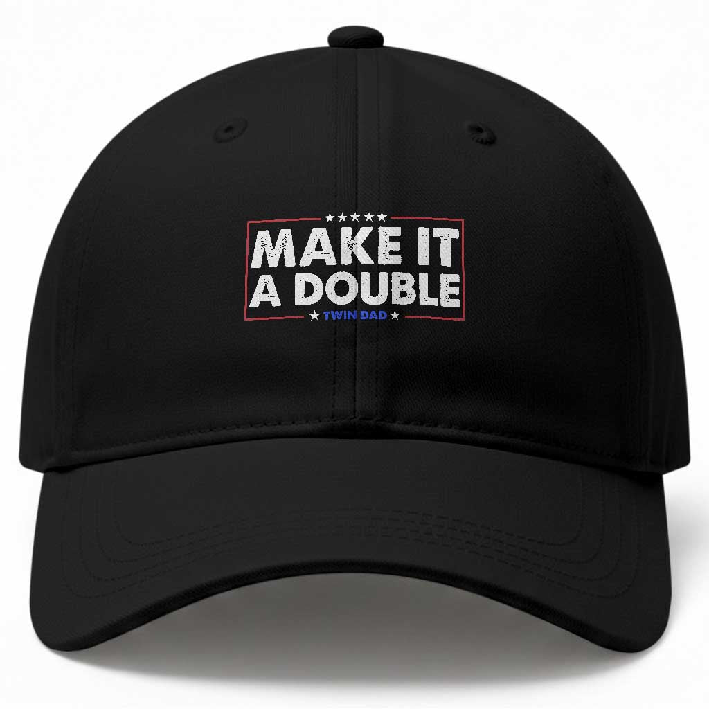 Make It A Double Twin Dad Baseball Cap Soon to Be Daddy Funny Father's Day