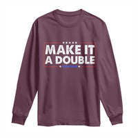 Make It A Double Twin Dad Long Sleeve Shirt Soon to Be Daddy Funny Father's Day