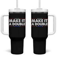Make It A Double Twin Dad Tumbler With Handle Soon to Be Daddy Funny Father's Day