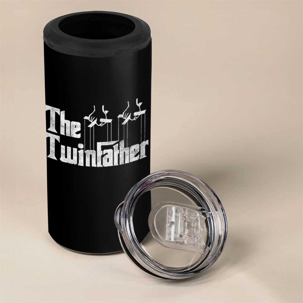 The Twinfather 4 in 1 Can Cooler Tumbler Funny Dad Of Twins Fathers Day