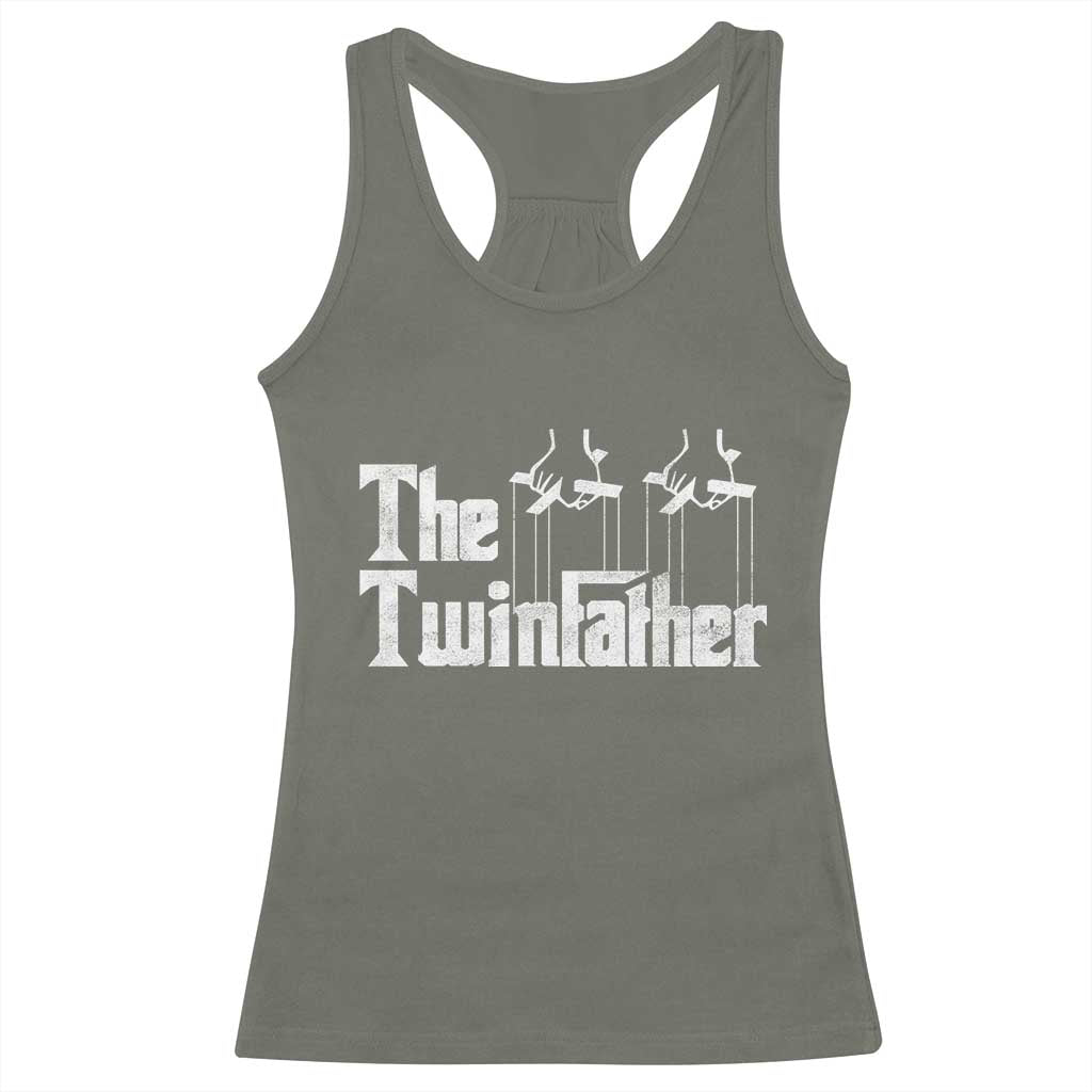 The Twinfather Racerback Tank Top Funny Dad Of Twins Fathers Day