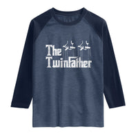 The Twinfather Raglan Shirt Funny Dad Of Twins Fathers Day