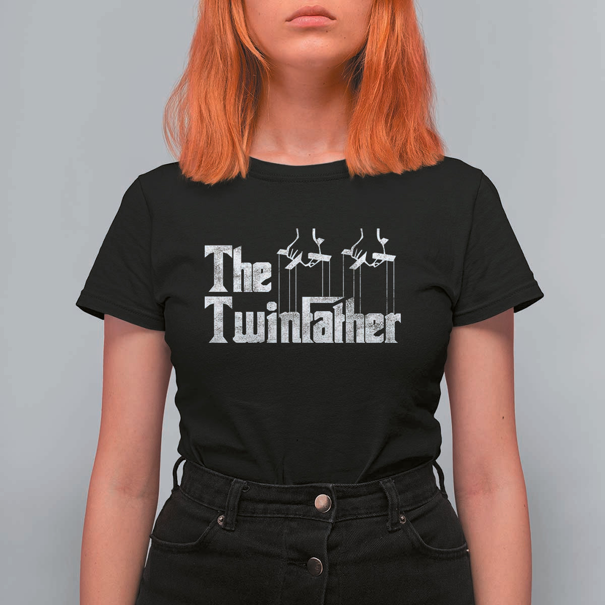 The Twinfather T Shirt For Women Funny Dad Of Twins Fathers Day