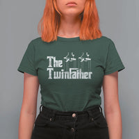 The Twinfather T Shirt For Women Funny Dad Of Twins Fathers Day