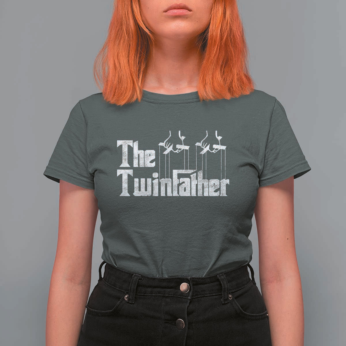 The Twinfather T Shirt For Women Funny Dad Of Twins Fathers Day