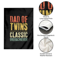 Dad Of Twins Classic Overachiever Garden Flag Proud Twin Father