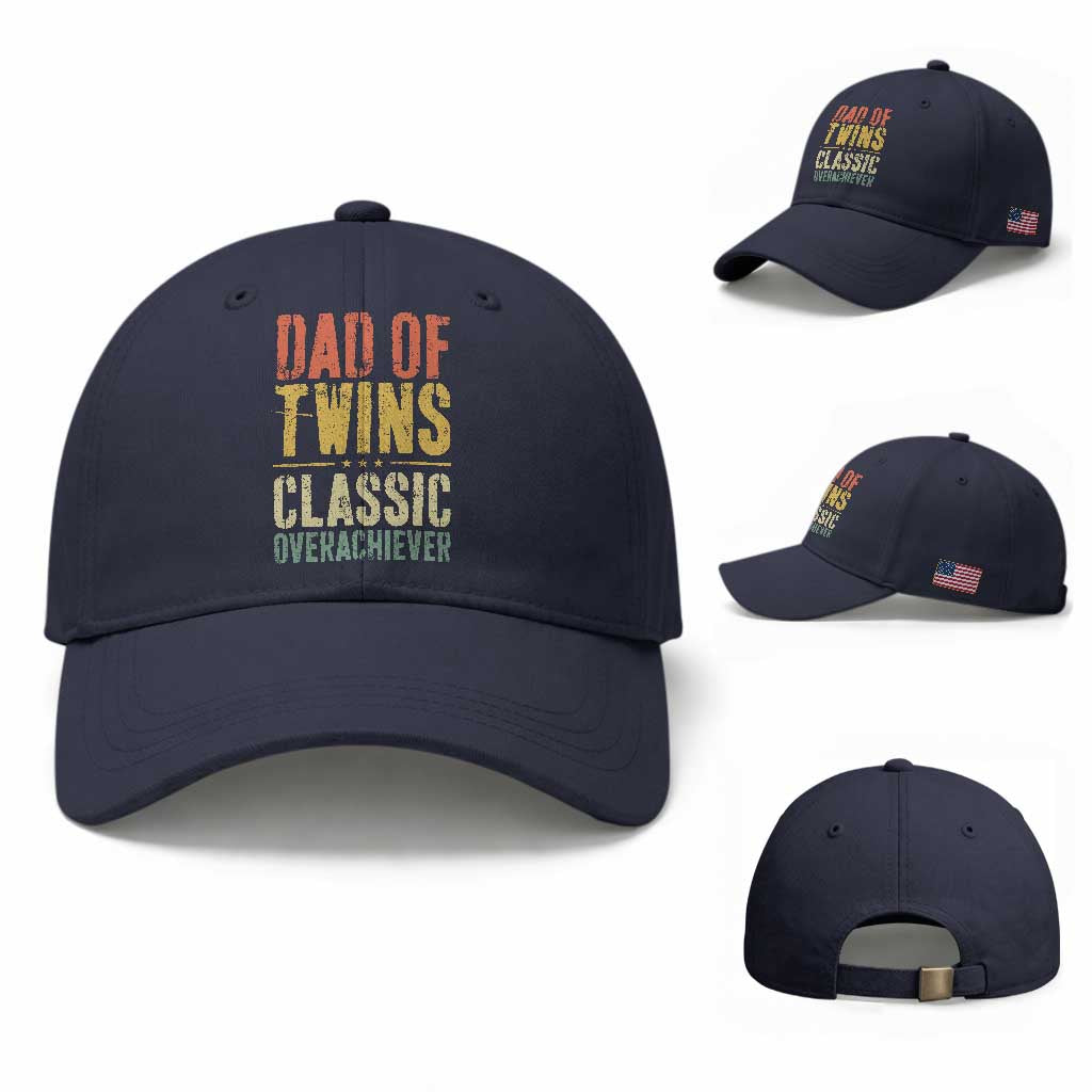 Dad Of Twins Classic Overachiever Baseball Cap Proud Twin Father