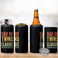 Dad Of Twins Classic Overachiever 4 in 1 Can Cooler Tumbler Proud Twin Father