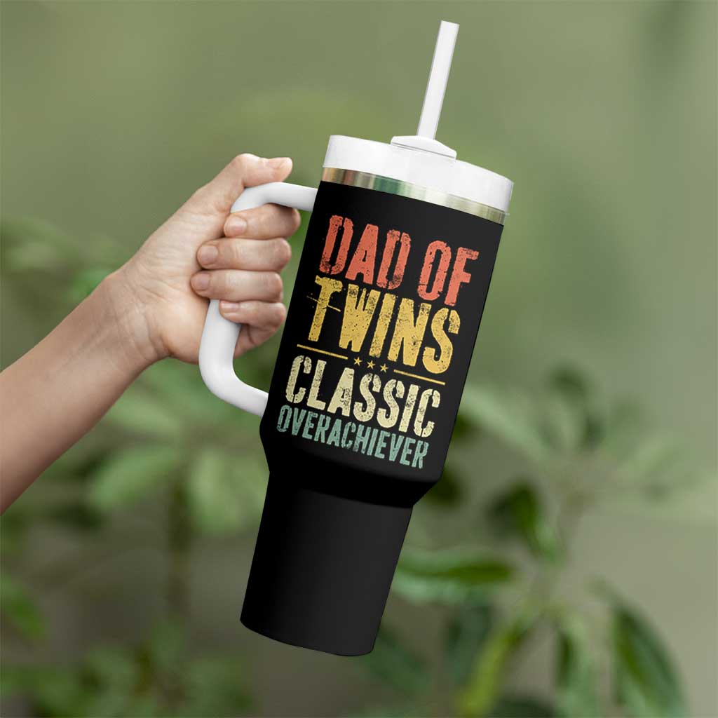 Dad Of Twins Classic Overachiever Tumbler With Handle Proud Twin Father