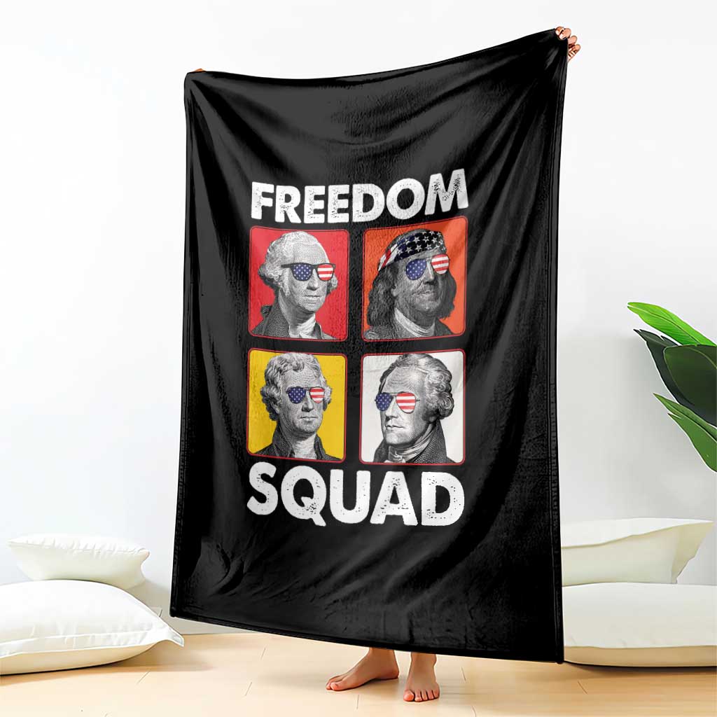Freedom Squad Founding Fathers Throw Blanket American Revolution 4th of July