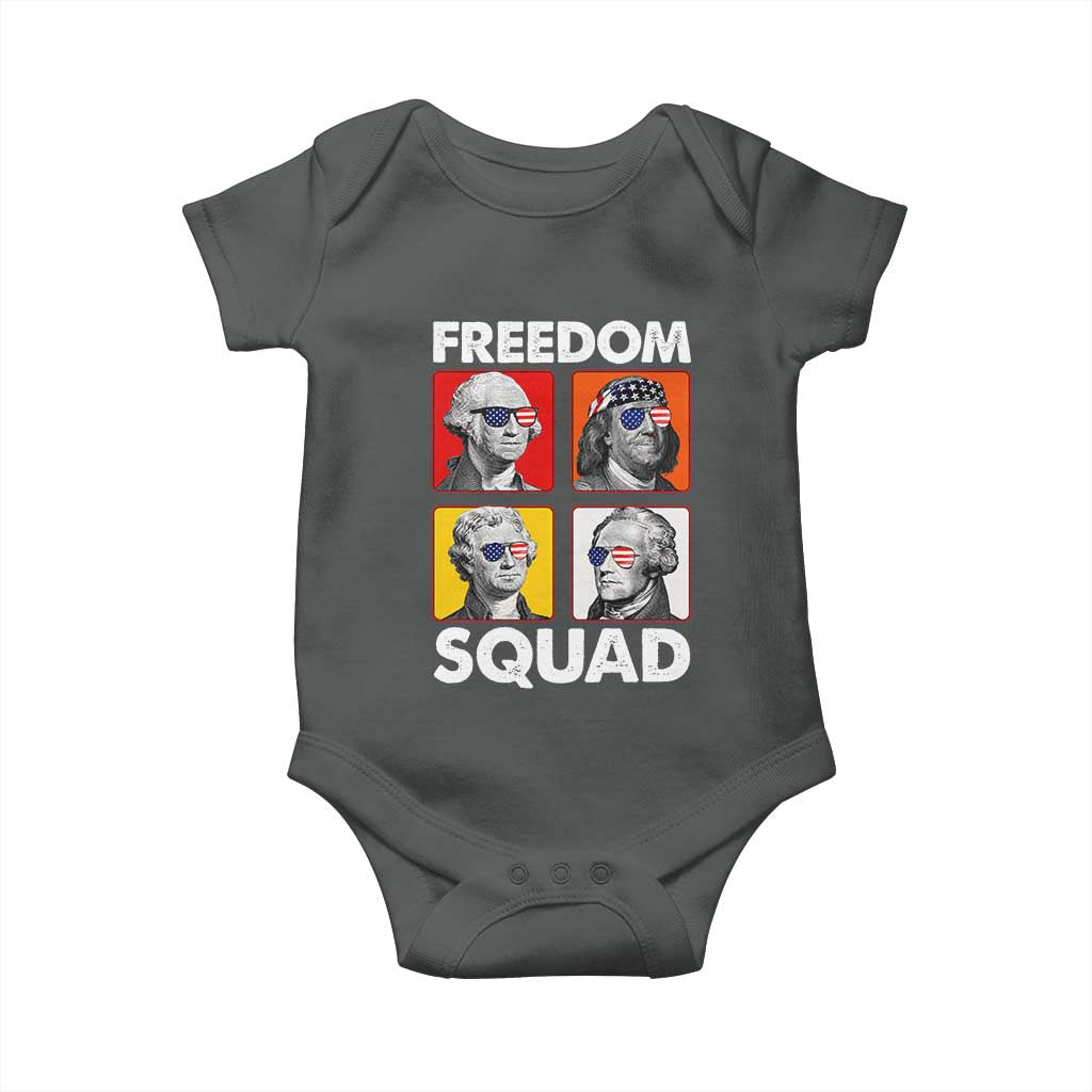 Freedom Squad Founding Fathers Baby Onesie American Revolution 4th of July