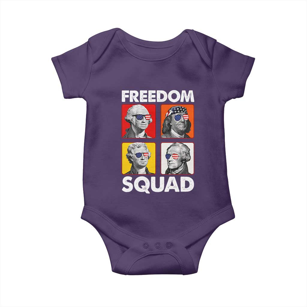 Freedom Squad Founding Fathers Baby Onesie American Revolution 4th of July